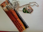 bookmark and dog tags